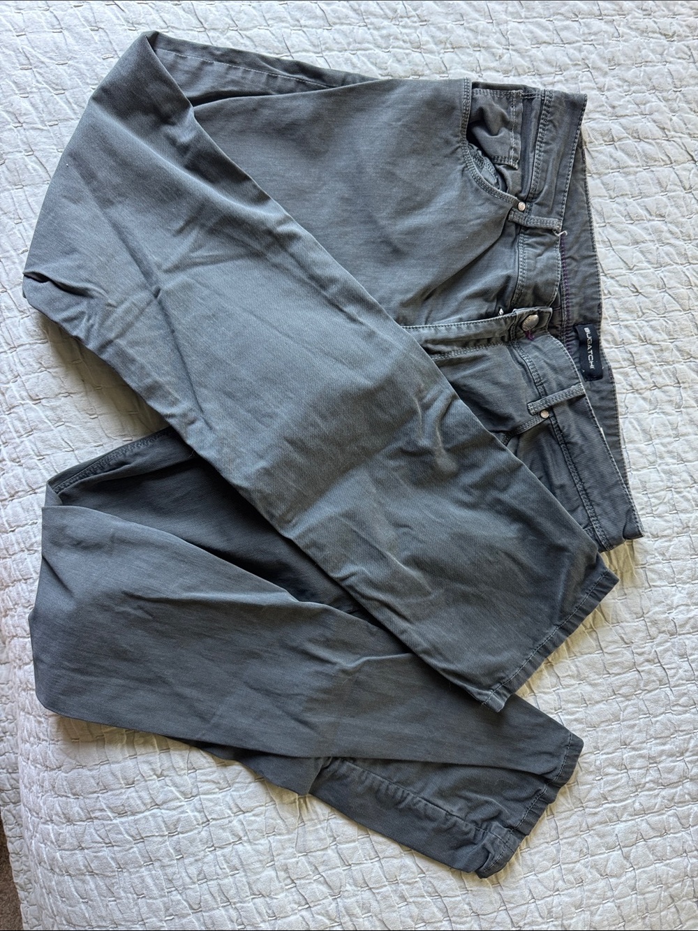 Men's Gray Bugatchi Chino Pants - Classic Casual Style